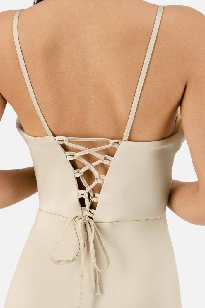 Prestije Satin Maxikleid drapiert Black Friday Preise