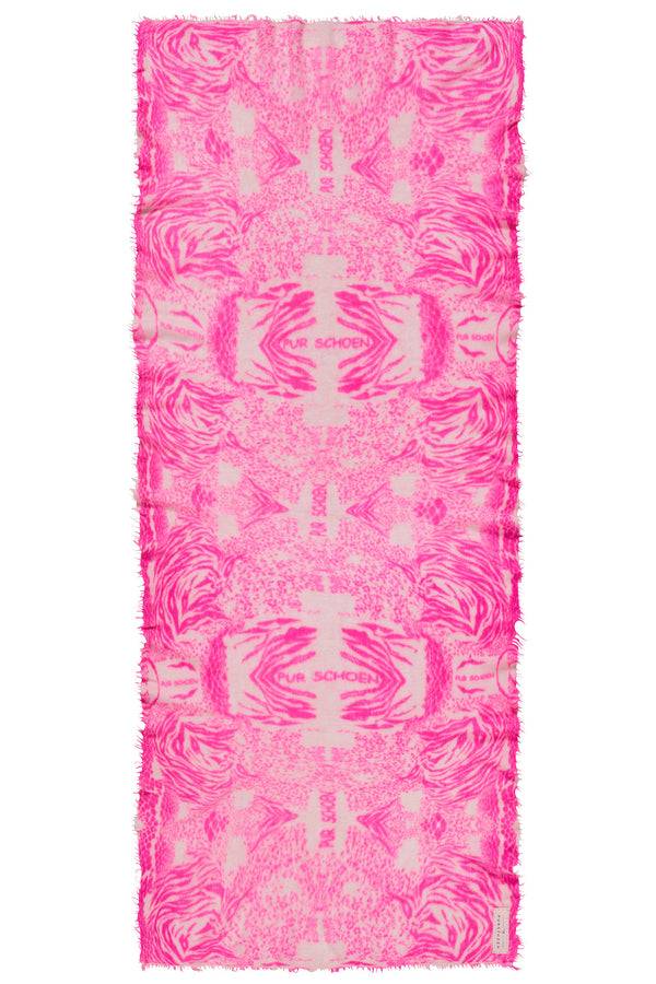 Pur Schoen Schal crazy animal neon pink-rose Nur noch ein Tag übrig
