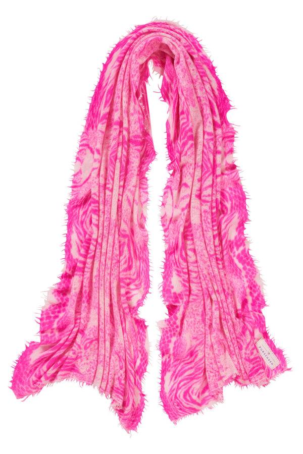 Pur Schoen Schal crazy animal neon pink-rose Nur noch ein Tag übrig