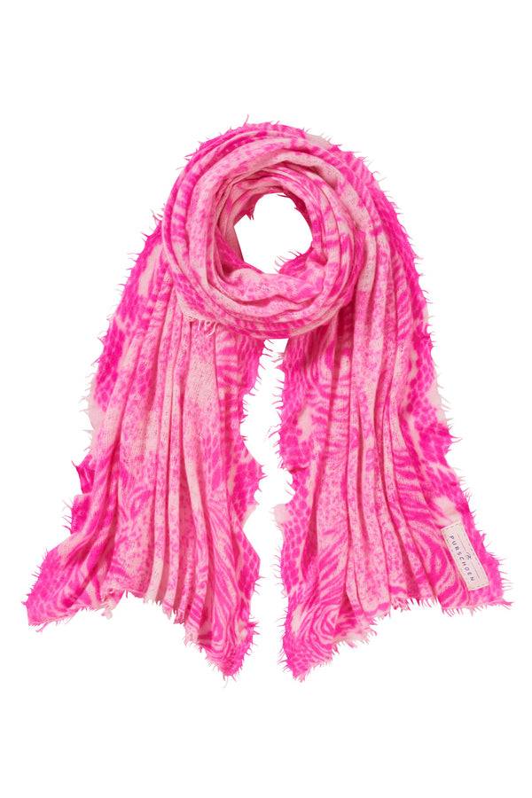 Pur Schoen Schal crazy animal neon pink-rose Nur noch ein Tag übrig