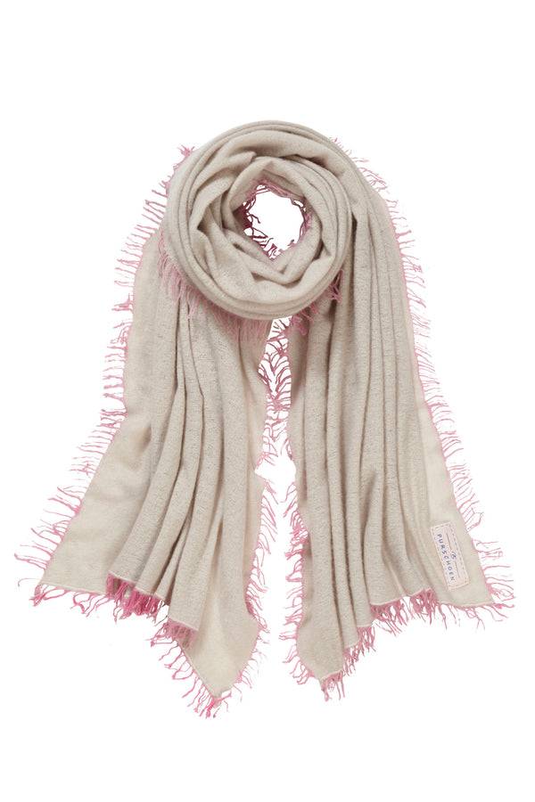Pur Schoen Schal stone II fransen rose Vatertagsangebot