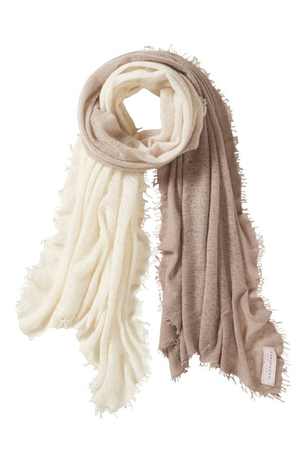 Pur Schoen Schal ombre nougat-natural Online Outlet