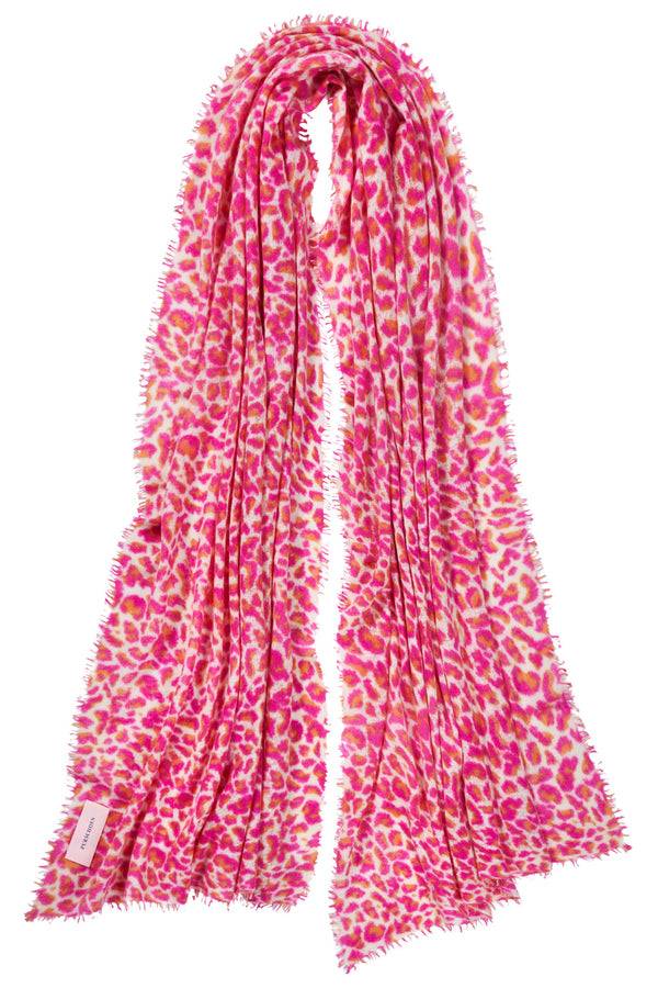 Pur Schoen Schal leo pink-orange Exklusive Angebote