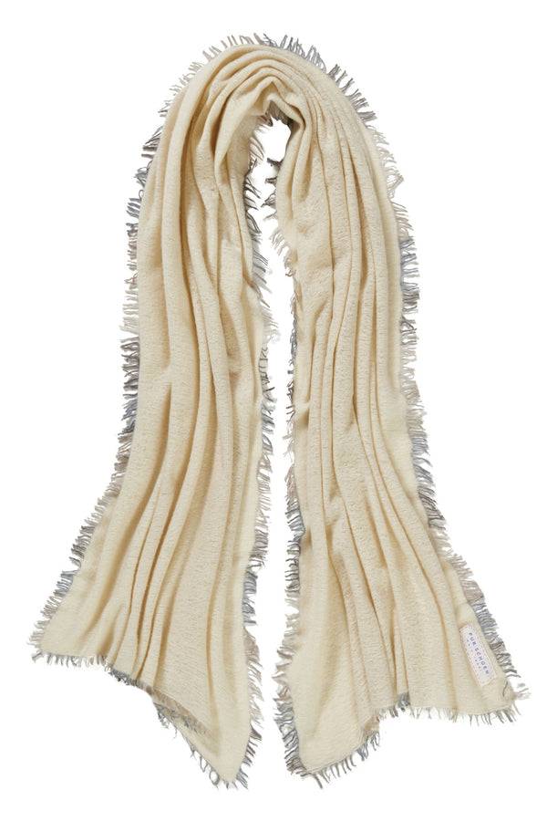 Pur Schoen Schal natural fransen grey Neueste Stile