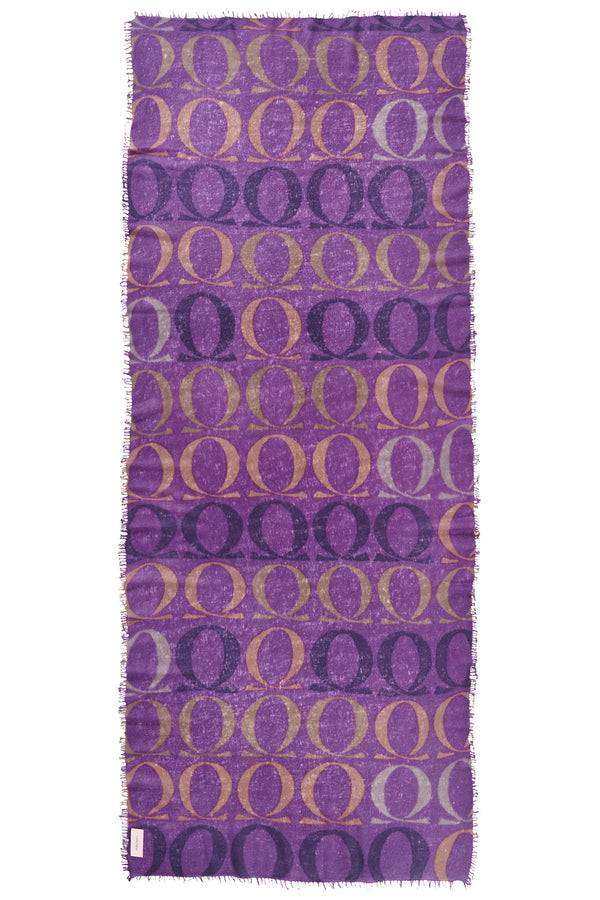 Pur Schoen Schal logo-love bigO violett Blitzverkäufe