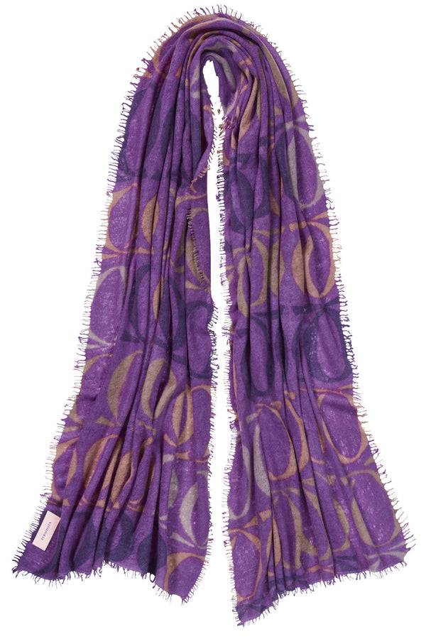 Pur Schoen Schal logo-love bigO violett Blitzverkäufe