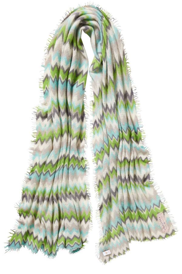 Pur Schoen Schal chevron lime-eistürkis Begrenztes Angebot