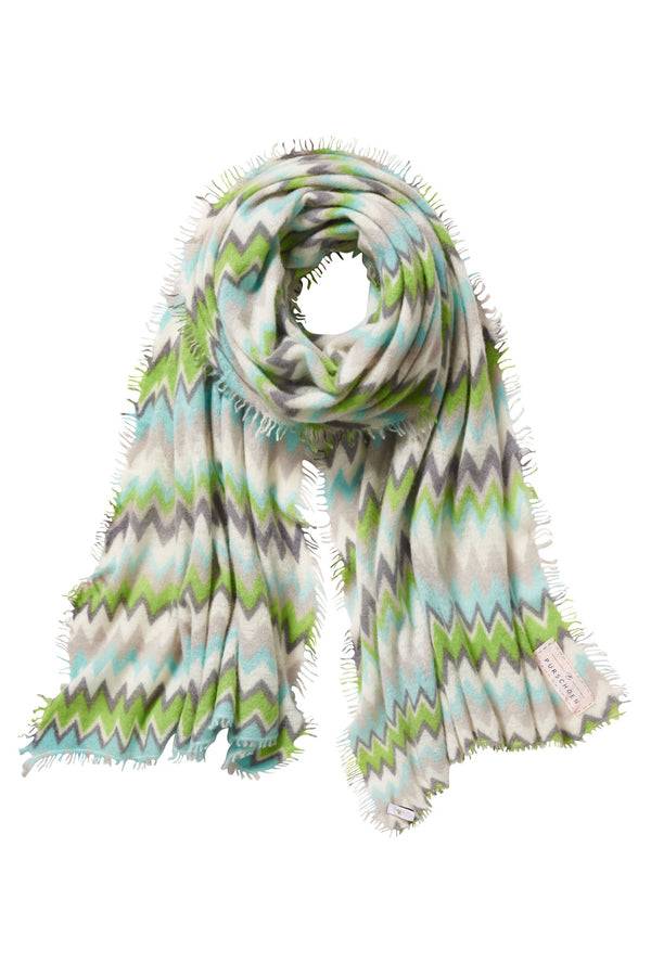 Pur Schoen Schal chevron lime-eistürkis Begrenztes Angebot
