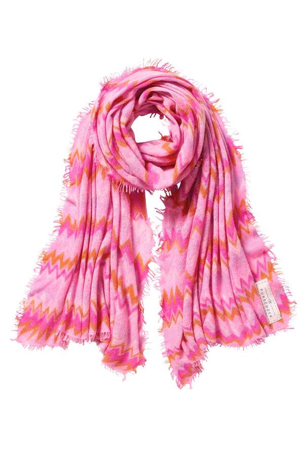 Pur Schoen Schal chevron flamingo-rose Online Shopping