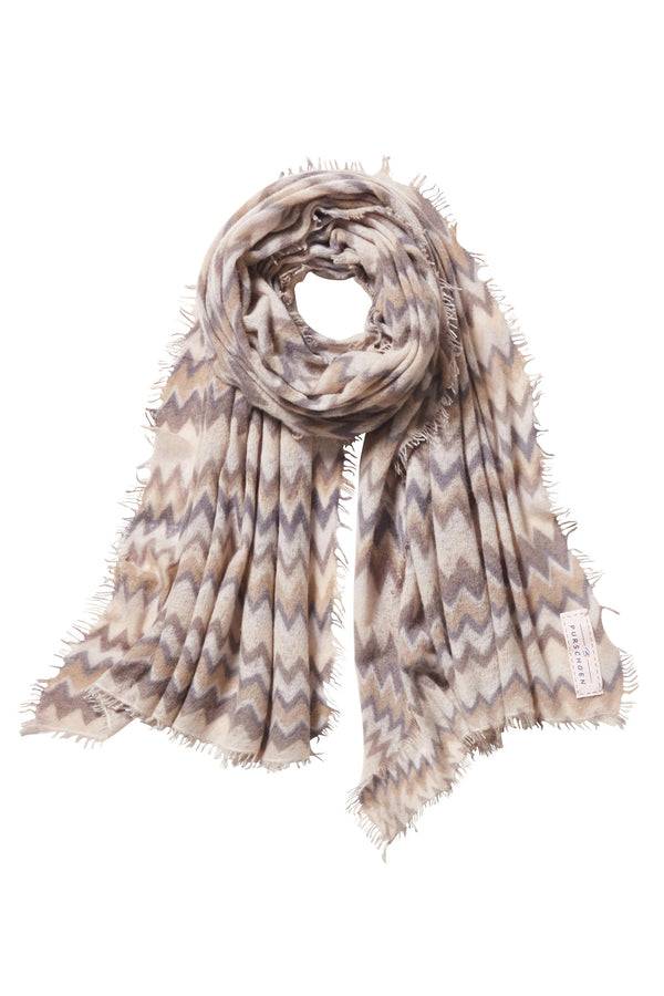 Pur Schoen Schal chevron nougat-stone grey Black Friday