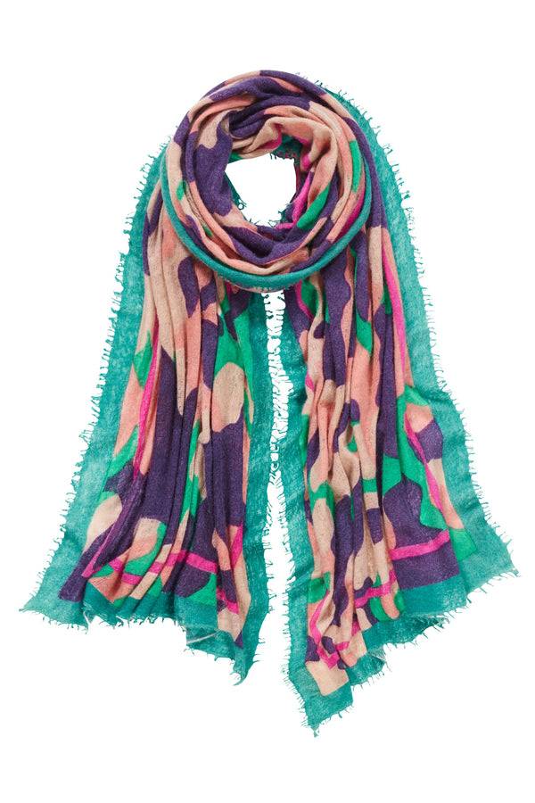 Pur Schoen Schal bubble aquamarin-blackberry Valentinstagsangebot