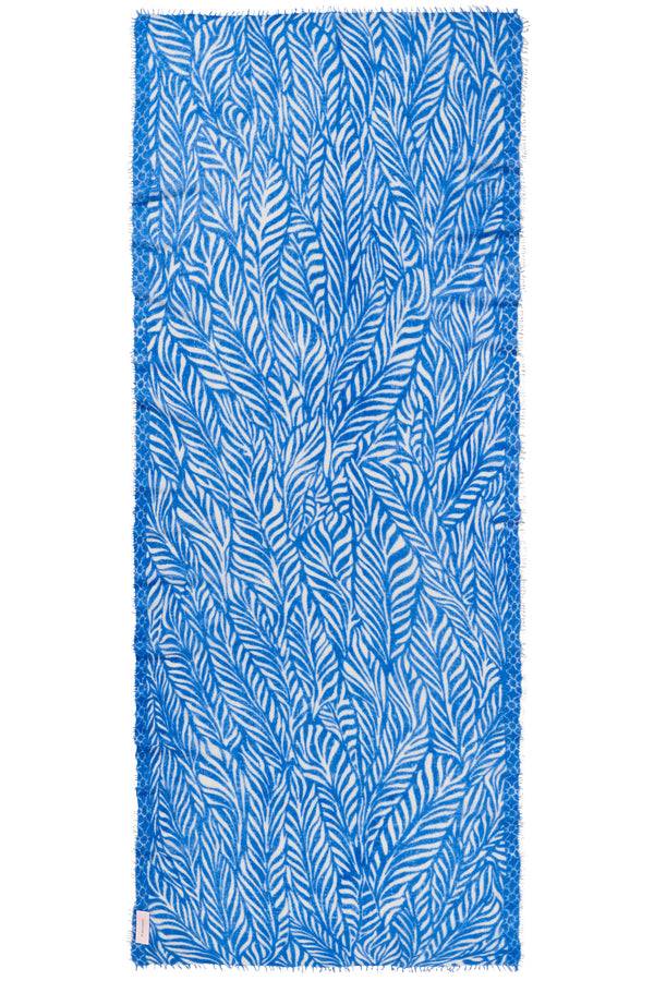 Pur Schoen Schal leafgarden sky blue-natural Heißer Verkauf
