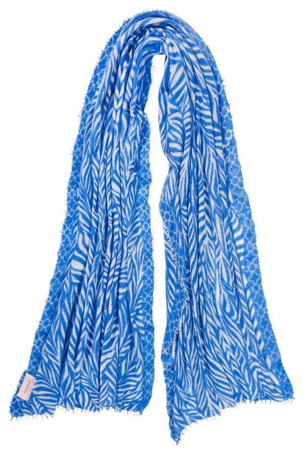 Pur Schoen Schal leafgarden sky blue-natural Heißer Verkauf