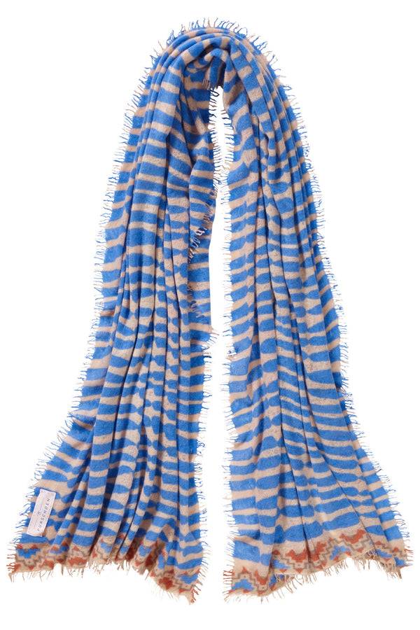 Pur Schoen Schal habbat sky blue-sand Blitzangebot