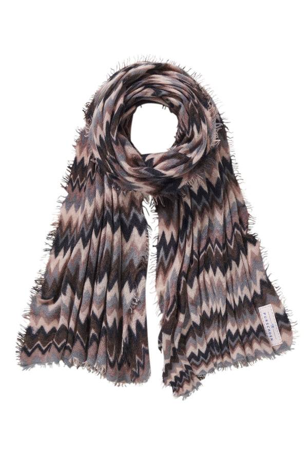 Pur Schoen Schal chevron black coffee Riesige Ersparnisse