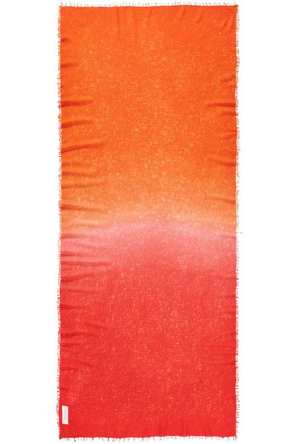Pur Schoen Schal ombre chili red-sanddorn Sonderangebot der Fabrik