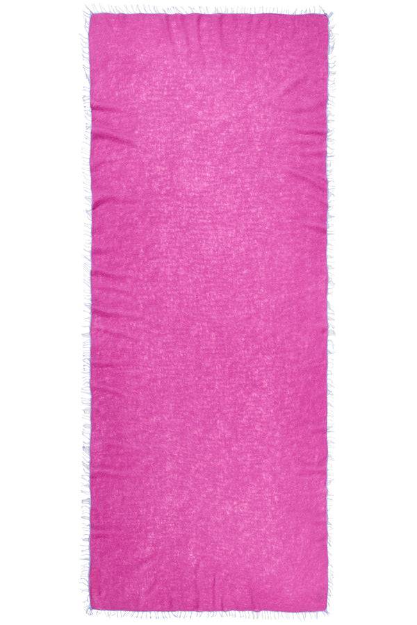 Pur Schoen Schal fuchsia fransen sky blue Kostenloser Versand international