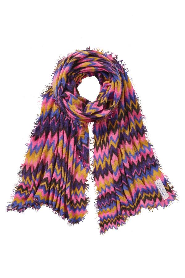 Pur Schoen Schal chevron blackberry-rose Online