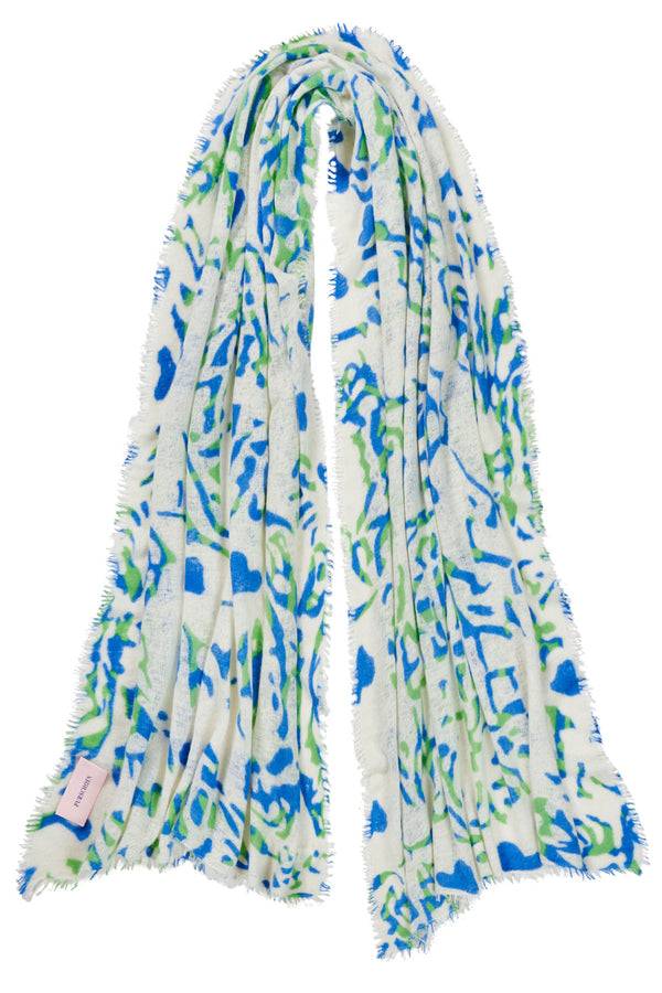 Pur Schoen Schal djungle heart sky blue Fabrik Onlineshop
