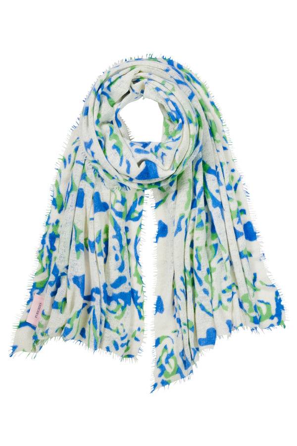 Pur Schoen Schal djungle heart sky blue Fabrik Onlineshop