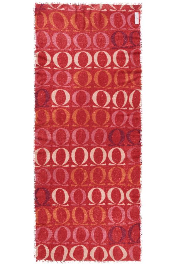 Pur Schoen Schal logo-love bigO lava red Fabrikpreis