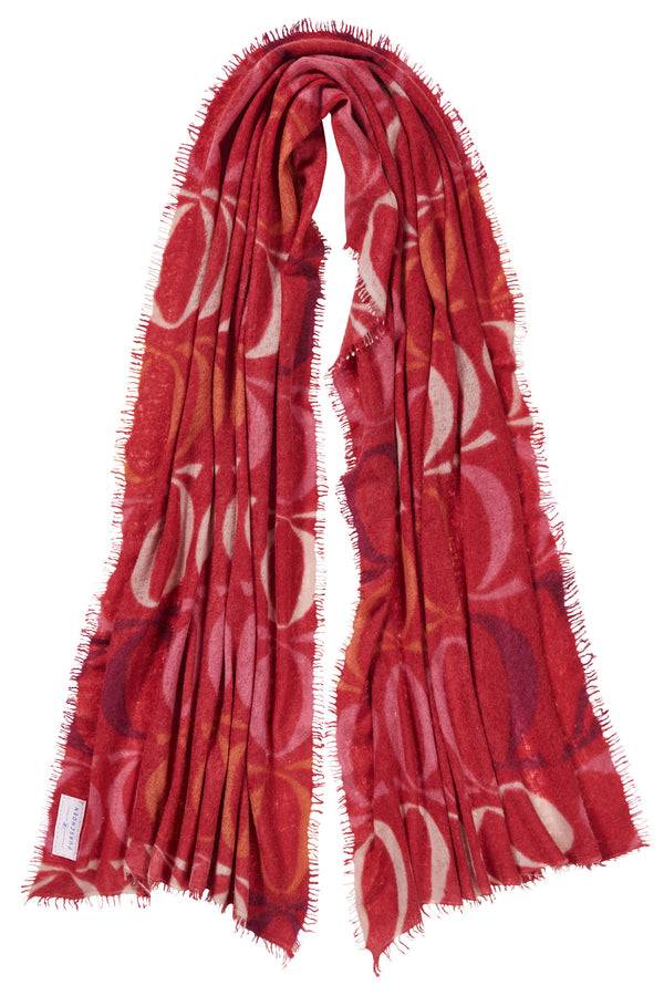Pur Schoen Schal logo-love bigO lava red Fabrikpreis