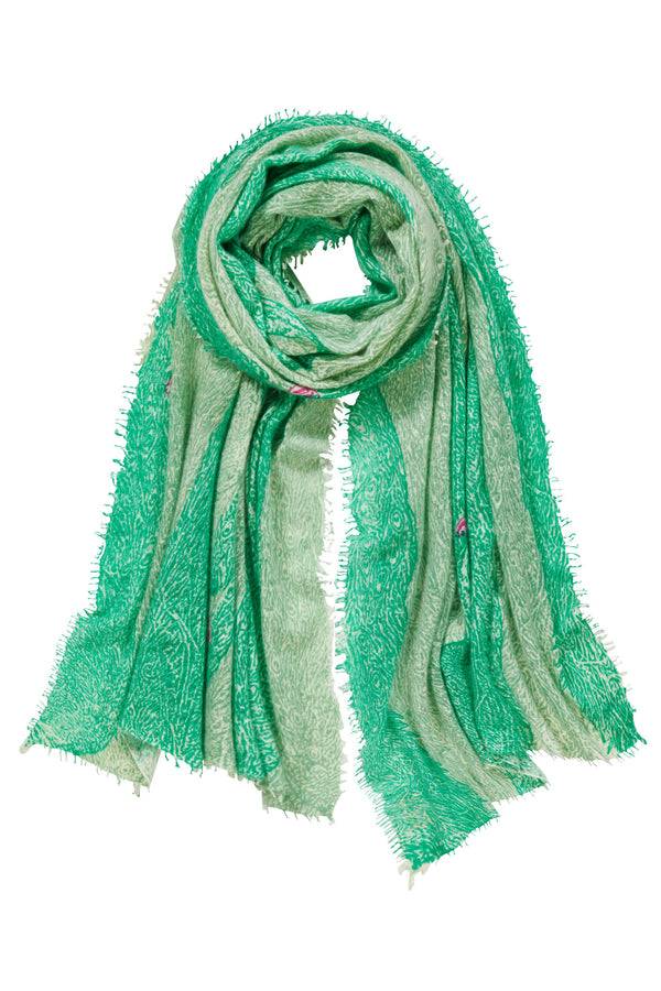 Pur Schoen Schal peacock grün Blitzangebot
