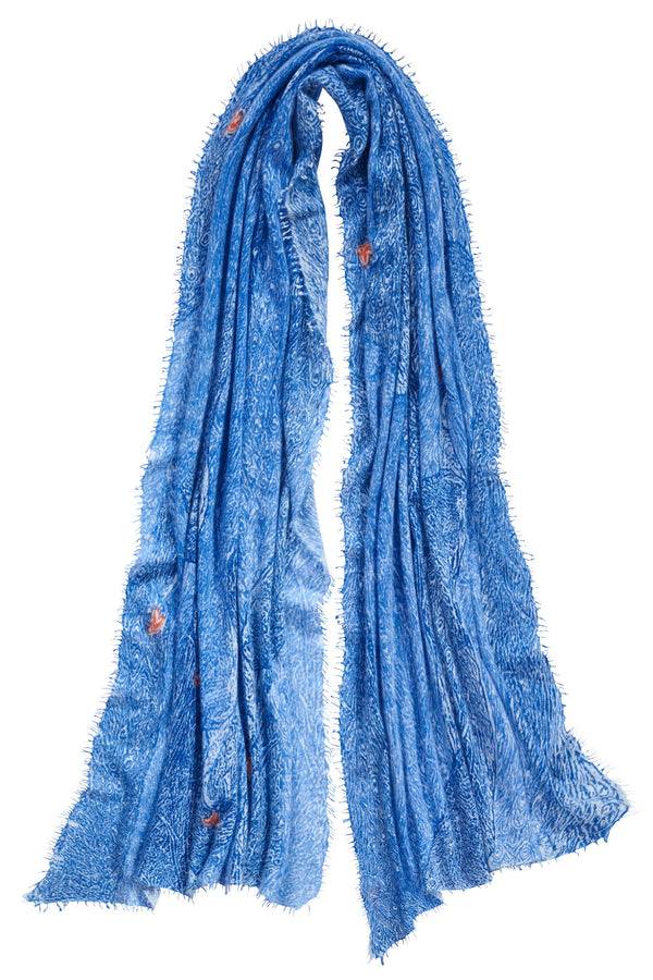 Pur Schoen Schal peacock blau Kauf eins, bekomm eins gratis