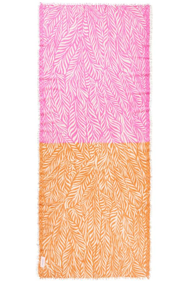Pur Schoen Schal leafgarden multi puder pink Riesige Rabatte