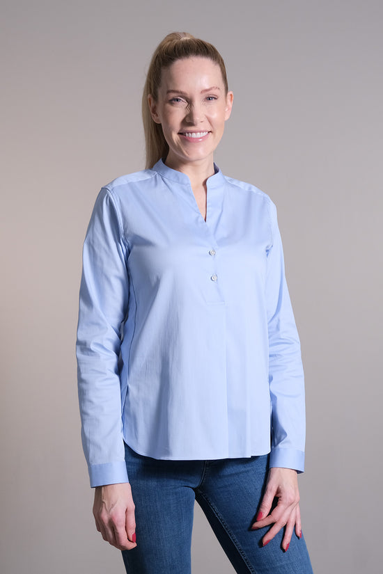 Soluzione Bluse mit Stehkragen Lucia 50% Rabatt mit kostenlosem Versand