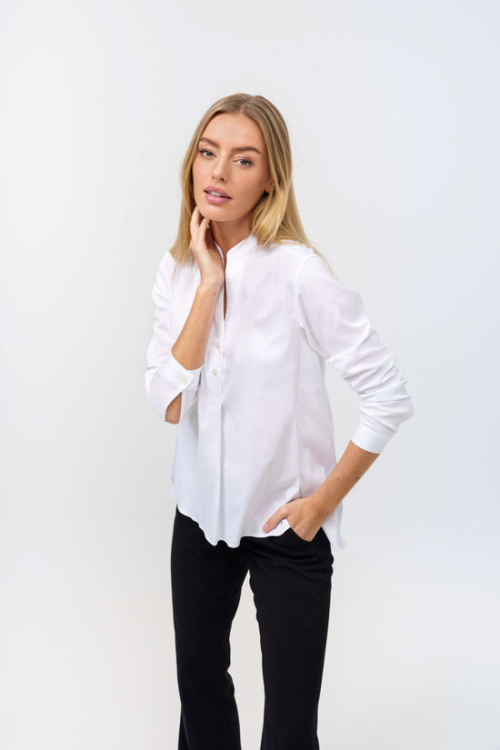 Soluzione Bluse mit Stehkragen Lucia Clearance-Verkauf