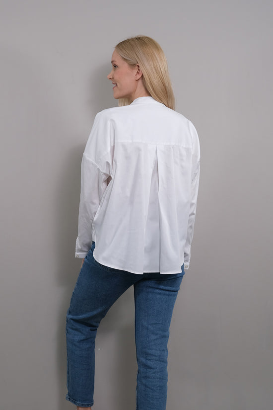 Soluzione Lockere Bluse mit Brusttasche Fiona Im Verkauf