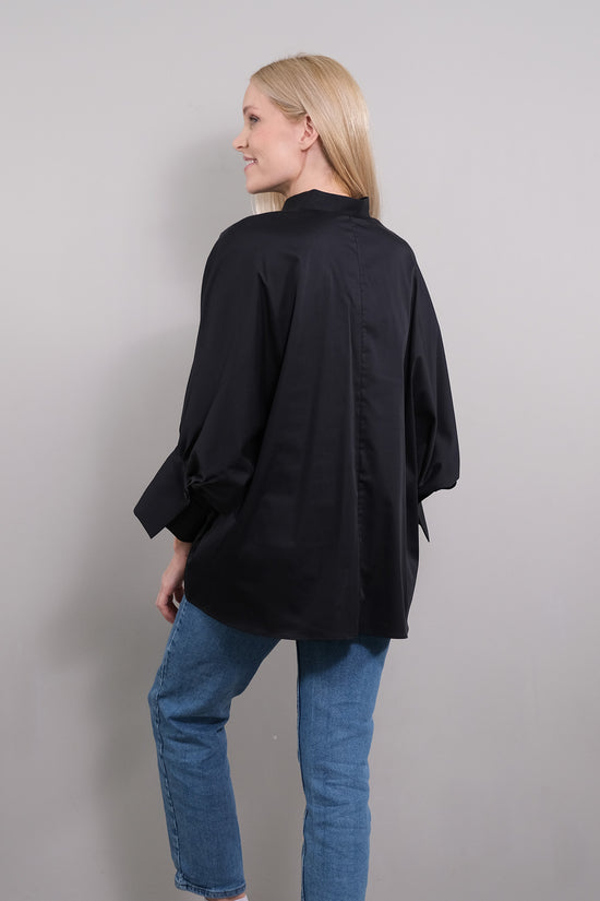 Soluzione Bluse mit 7/8 Ballonärmel Bianca VIP-Rabatte
