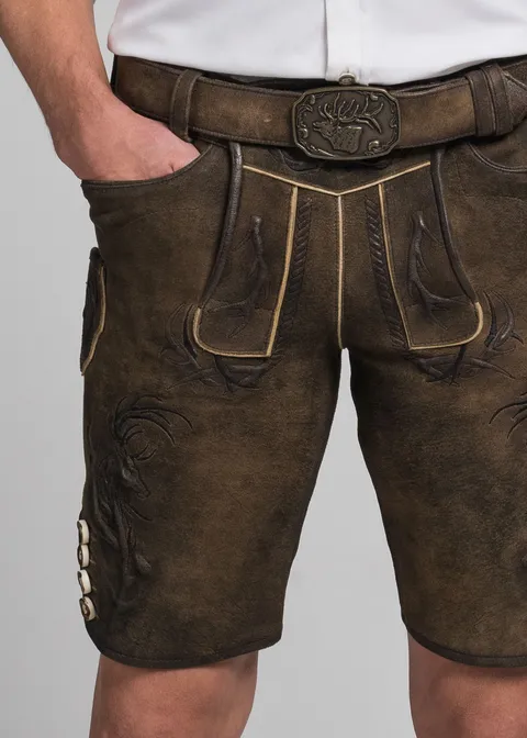 Spieth&Wensky Lederhose "Wolverine" 43cmArtikelnummer SW-390870-1601-6455 50% Rabatt für begrenzte Zeit