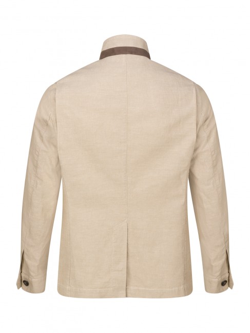 Steinbock Fieldjacket in Baumwolle/Leinen Mix Kostenloser Versand