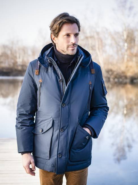 Steinbock Sportlicher Echt-Daunenparka mit Soft-Membrane und abknöpfbarer Kapuze Zeitbegrenzte Promotion