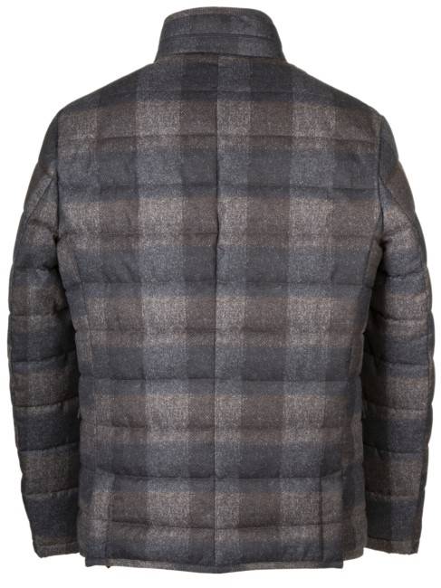 Steinbock Karo-Print Jacke mit Microdaune Discount Store für neue Produkte