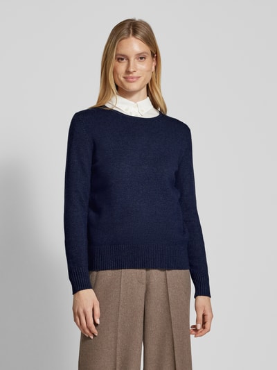 Peek & Cloppenburg Christian Berg WomanStrickpullover mit gerippten Abschlüssen in dunkelblau Nur für heute
