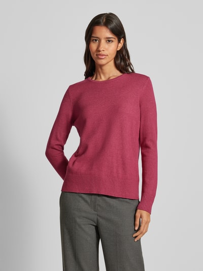 Peek & Cloppenburg Christian Berg WomanStrickpullover mit gerippten Abschlüssen in fuchsia melange Bis zu 55% Rabatt