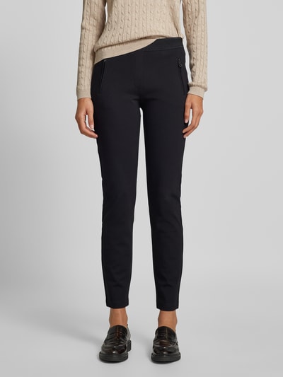 Peek & Cloppenburg Christian Berg WomanSlim Fit Stoffhose mit Reißverschlusstaschen in black Super Rabatt