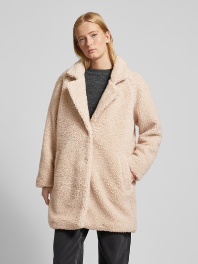 Peek & Cloppenburg OnlyRegular Fit Teddymantel mit verdecktem Druckknopfverschluss Modell 'NEWAURELIA' in sand Riesige Rabatte