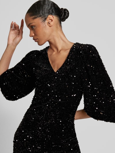 Peek & Cloppenburg Jake*s CollectionMinikleid mit V-Ausschnitt und Pailletten in black Clearance-Verkauf
