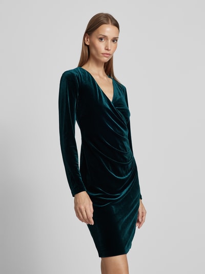Peek & Cloppenburg Christian Berg CocktailKnielanges Cocktailkleid in Wickel-Optik in dunkelgruen zollfrei