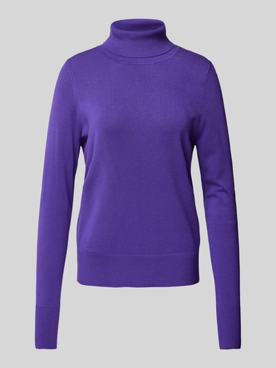 Peek & Cloppenburg Christian Berg WomanStrickpullover mit gerippten Abschlüssen in violett Günstig kaufen