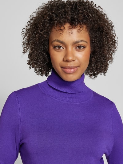 Peek & Cloppenburg Christian Berg WomanStrickpullover mit gerippten Abschlüssen in violett Günstig kaufen