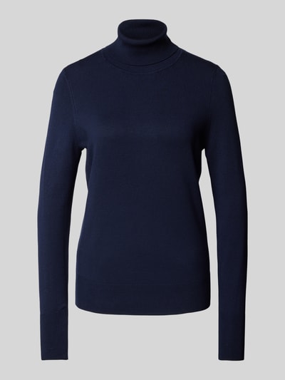 Peek & Cloppenburg Christian Berg WomanStrickpullover mit gerippten Abschlüssen in dunkelblau Begrenztes Angebot