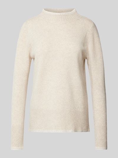 Peek & Cloppenburg Christian Berg WomanWollpullover mit Stehkragen in beige melange Exklusivangebot
