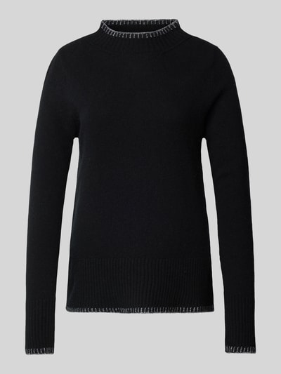 Peek & Cloppenburg Christian Berg WomanWollpullover mit Stehkragen in black Preisnachlass