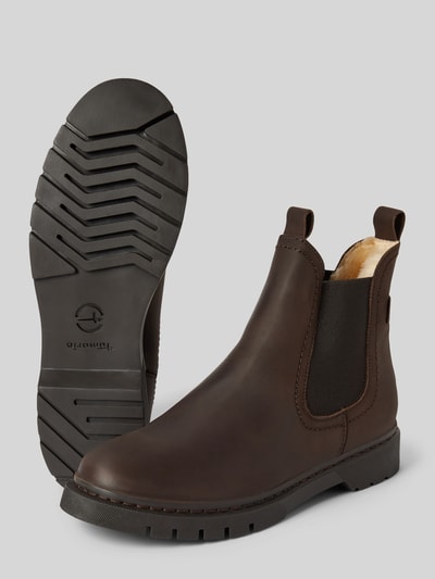 Peek & Cloppenburg TamarisStiefeletten aus Leder mit elastischen Einsätzen in dunkelbraun Muttertagsangebot