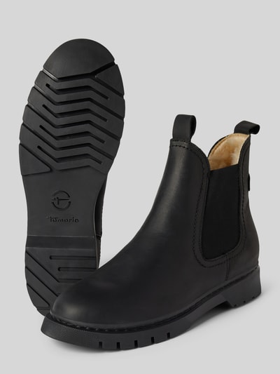 Peek & Cloppenburg TamarisStiefeletten aus Leder mit elastischen Einsätzen in black Valentinstagsangebot